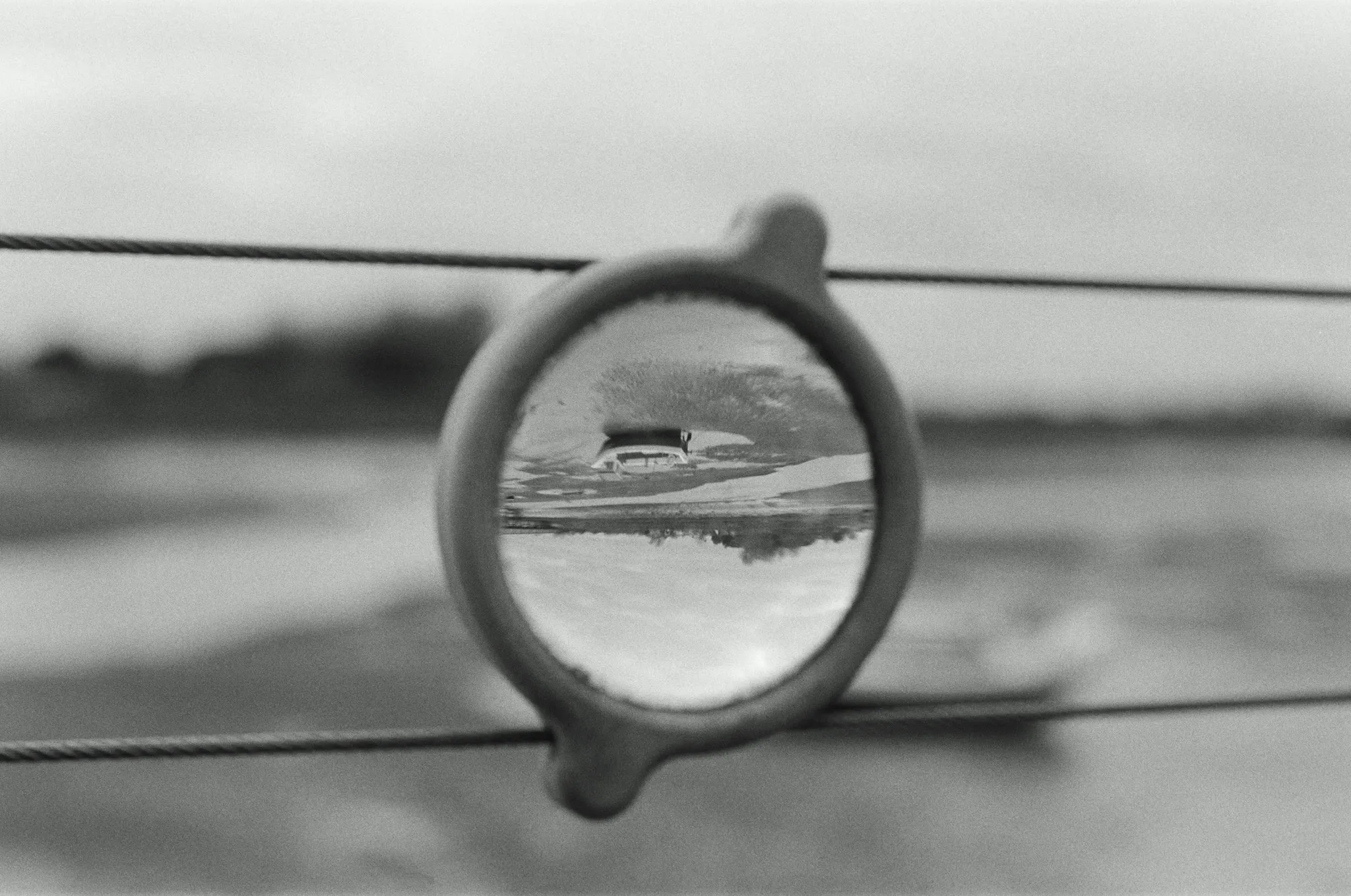 Black-and-white photograph from Worthing, Christmas 2023