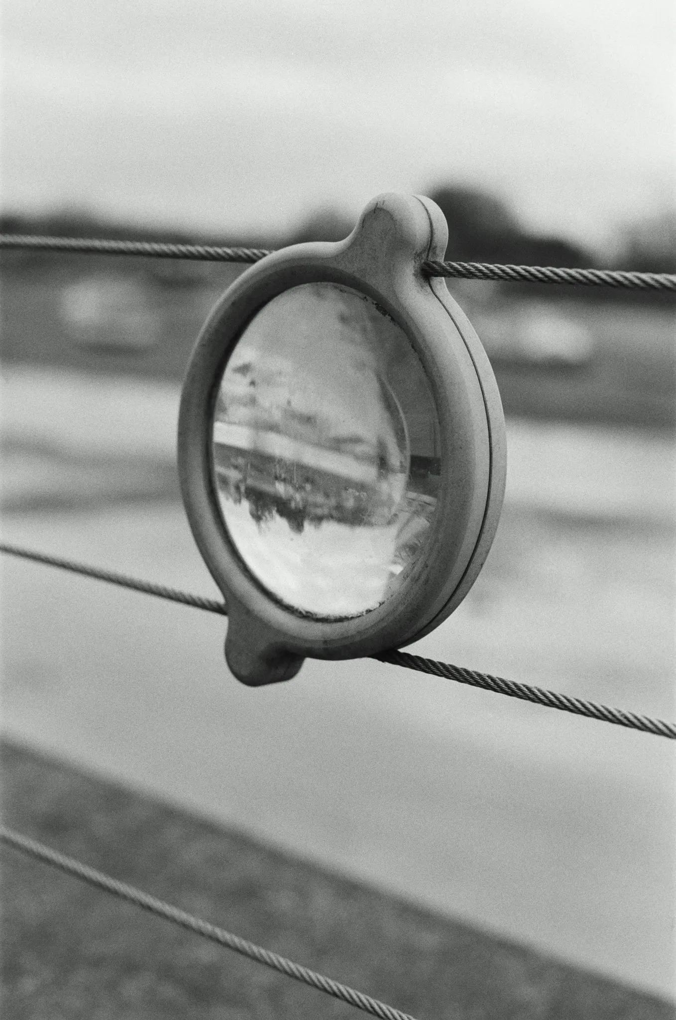 Black-and-white photograph from Worthing, Christmas 2023